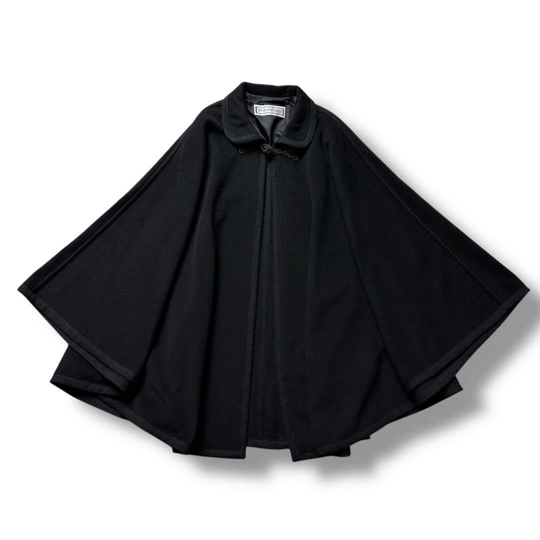 希少 未使用級 イヴサンローラン ケープコート ポンチョ マント