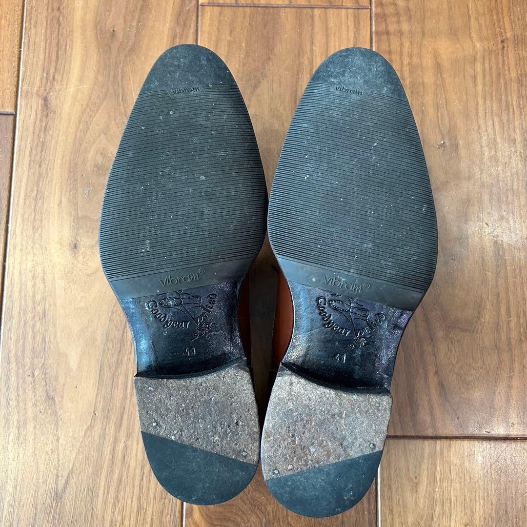 ジャランスリワヤ グリーンレーベル サイズ41 26.5cm ブラウンレザー