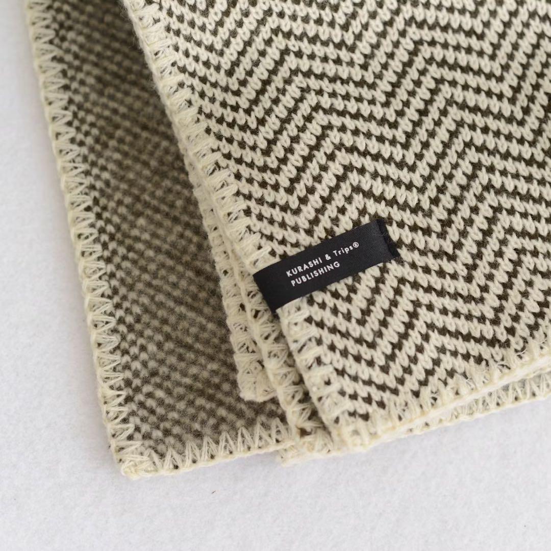北欧、暮らしの道具店 ヘリンボーン柄のやわらかブランケット