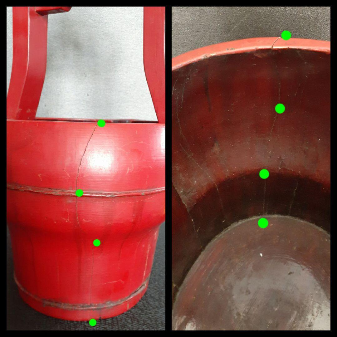 李朝漆器 朝鮮古民具 韓国古玩 朱漆塗り 手付き 透かし造 蝙蝠図 片口