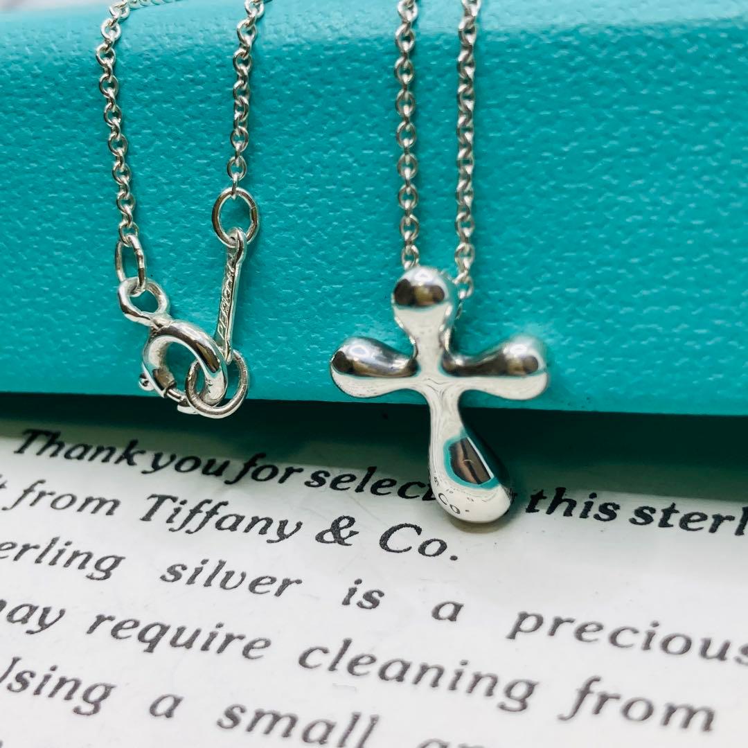 極美品✨ ティファニー ネックレス ドットクロス AG925 - メルカリ