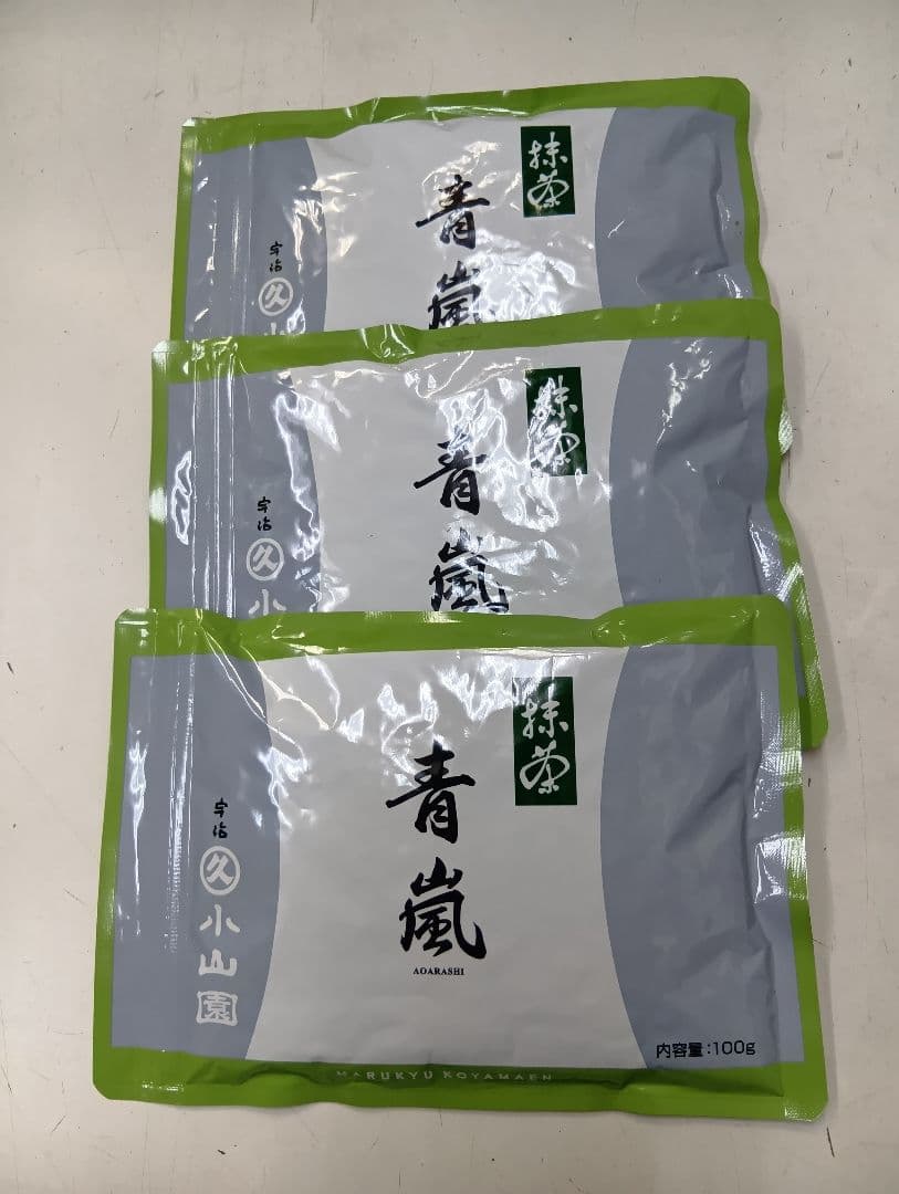 抹茶青嵐１００㌘３袋丸久小山園 楽天市場】抹茶 粉末 丸久小山園 青嵐 あおあらし 100g x 3袋 ＜ 正規