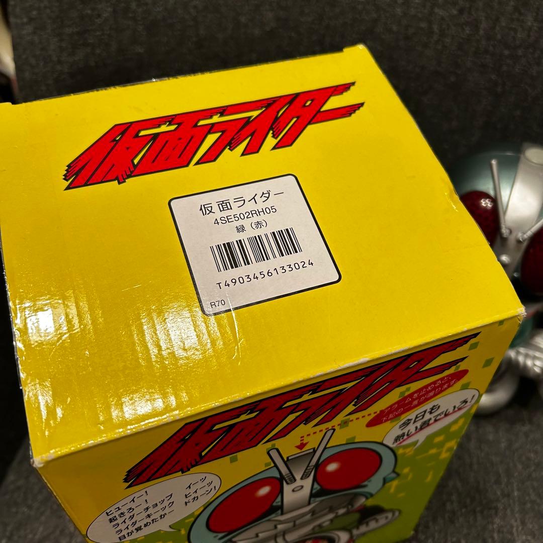 リズム時計工業 仮面ライダー1号 目覚まし時計 簡易動作確認済 本郷猛