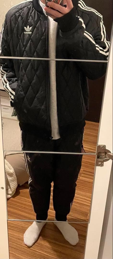 アディダス キルティング ジャージ ブルゾン セットアップ