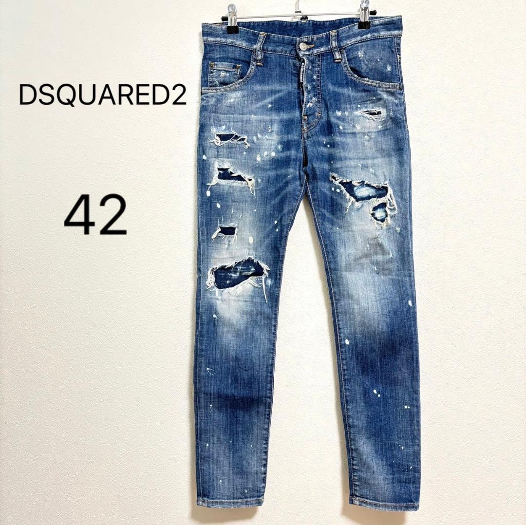 井上尚弥着用モデル DSQUARED2 スケータージーンズ ダメージデニム42