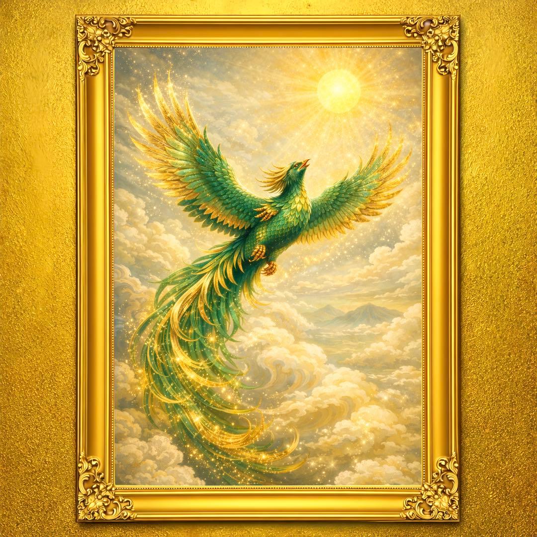 翠金鳳凰昇福 開運アート - メルカリ