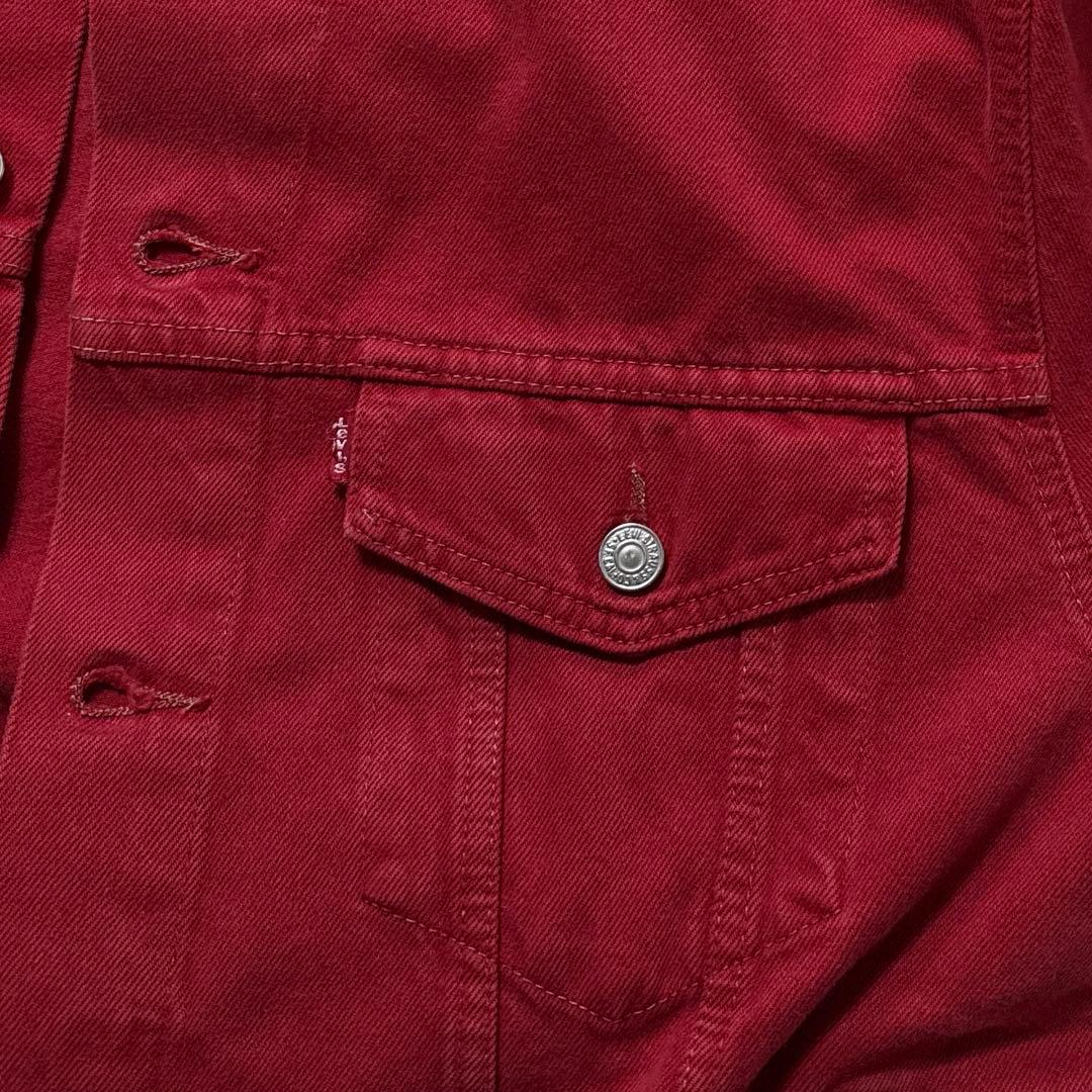 希少カラー usa製 Levi's 70507 赤 トラッカージャケット - メルカリ