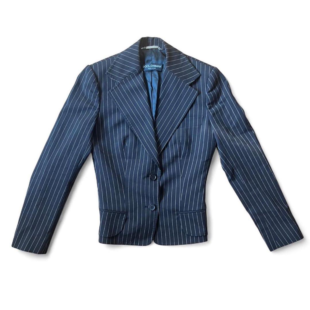 Dolce & Gabbana ピンストライプ テーラードジャケット - メルカリ