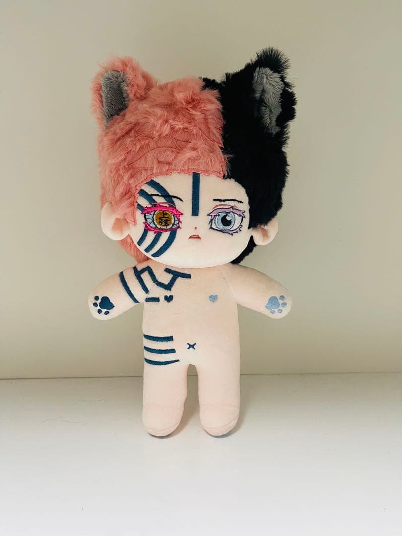 20cm ぬいぐるみ 鬼滅の刃 猗窩座 狛治&恋雪 激カワ スケルトン入り