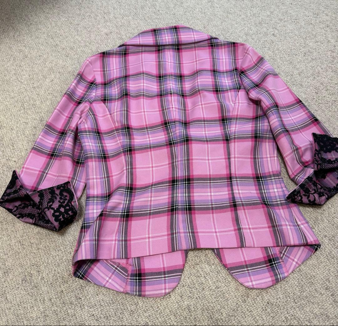 MA＊RSチェック柄テーラードジャケット白Y2k姫ギャル平成女児 - メルカリ