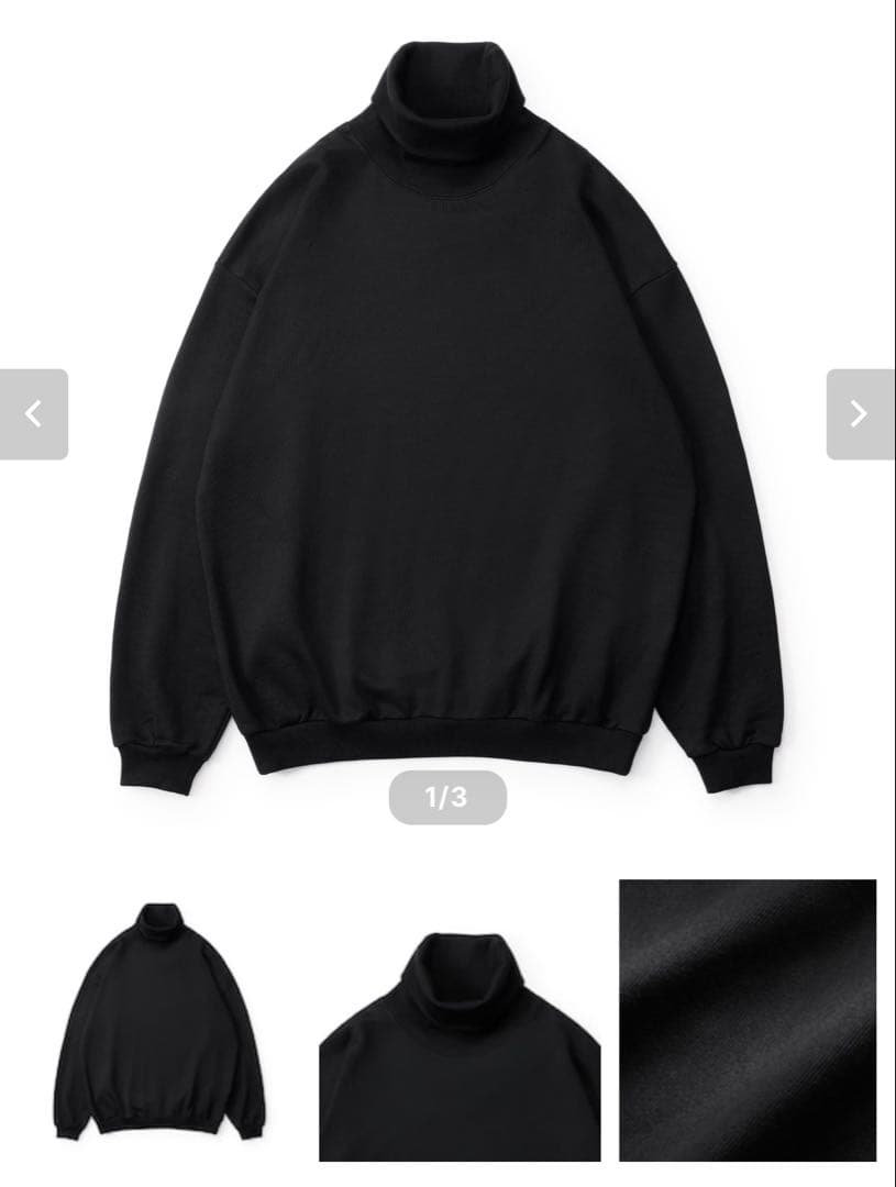 トップス everyone luxury cotton turtleneck everyone luxury cotton turtleneck sweatshirt (BLACK) | everyone