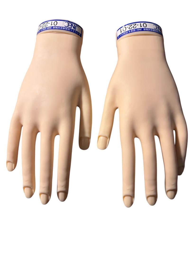 【美品】ネイリスト技能検定試験モデルハンド JNEC認定モデルハンド（両手） 滝川（TAKIGAWA） JNEC認定ハンド STモデルハンドセット 右手 左手
