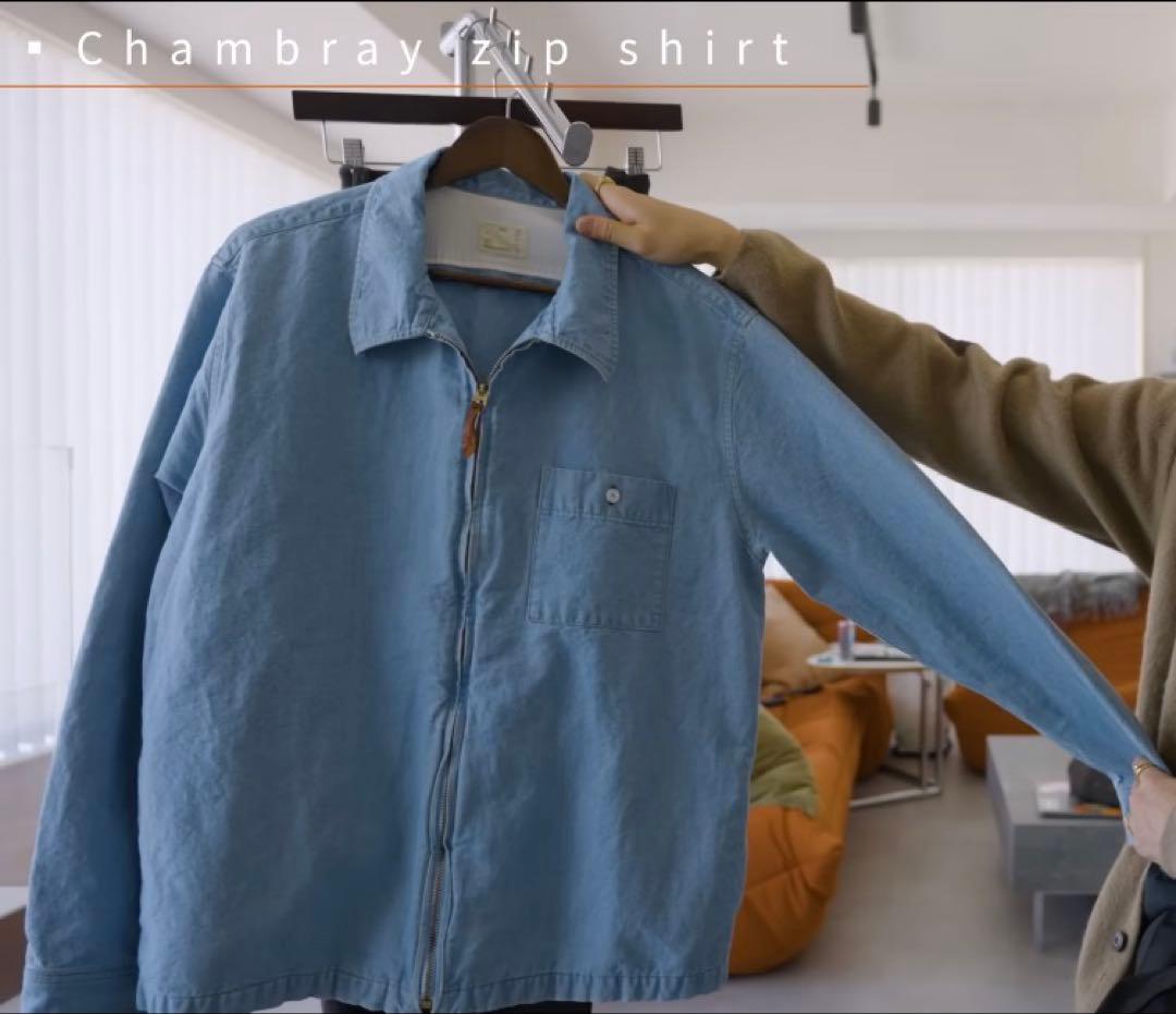 pablo vinci Chambray Zip Shirt かわしまたかひろ - メルカリ