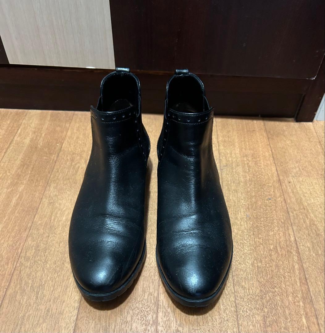 銀座かねまつ サイドゴアブーツ 牛革 23 ブラック 黒 - メルカリ