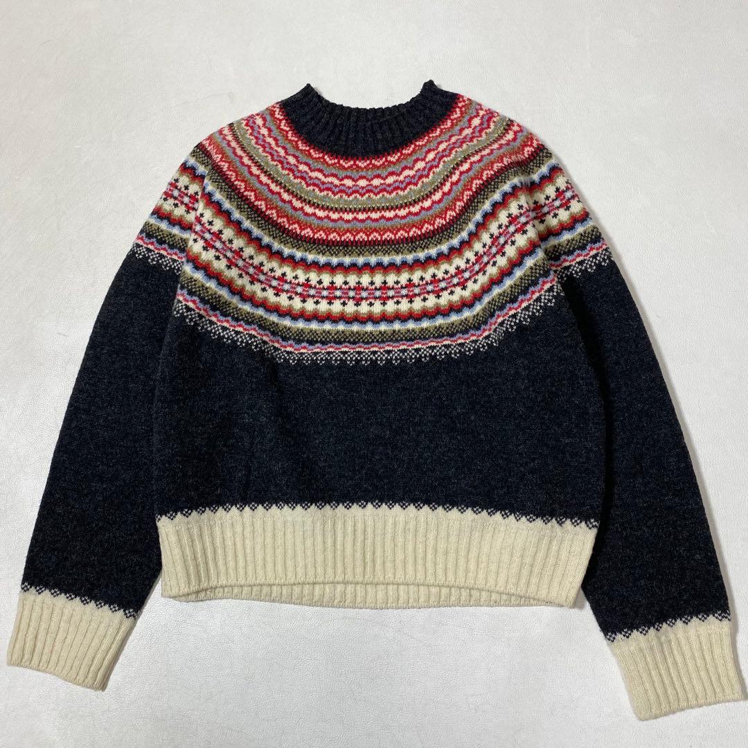 MACPHEE マカフィー ホールガーメントジャカード クルーネックプル