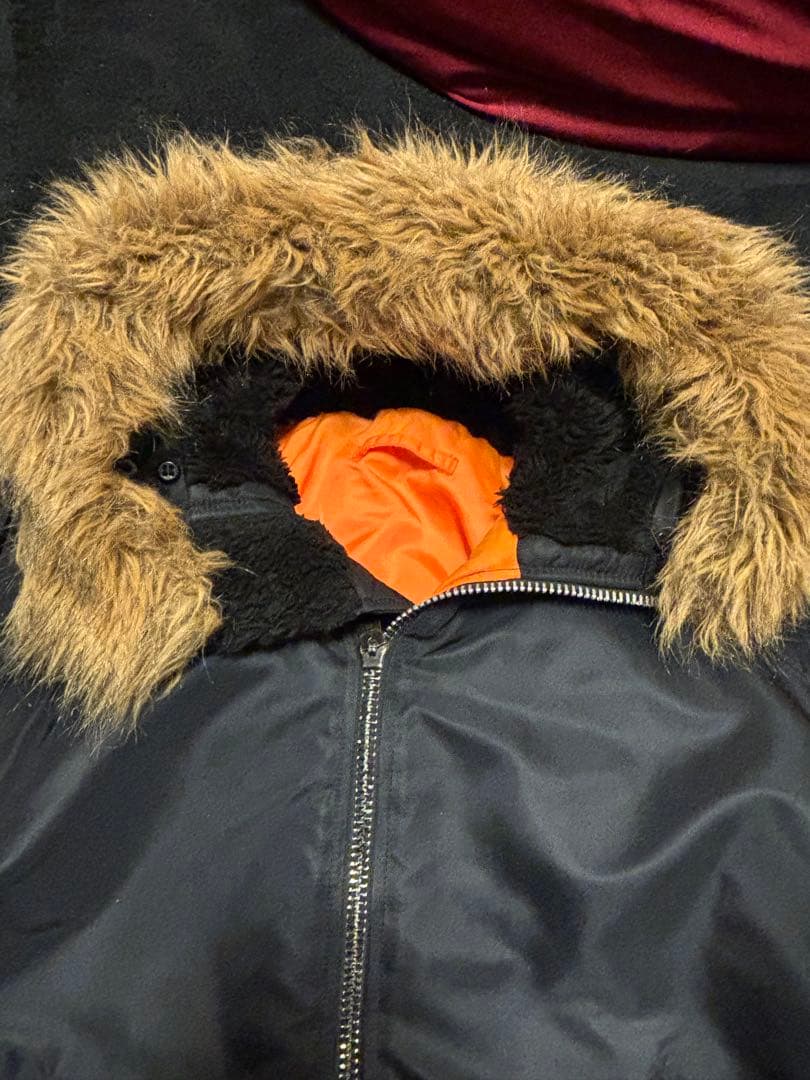 希少 Alpha アルファ ma1 × n2b ファーフード ブラック 黒 L - メルカリ