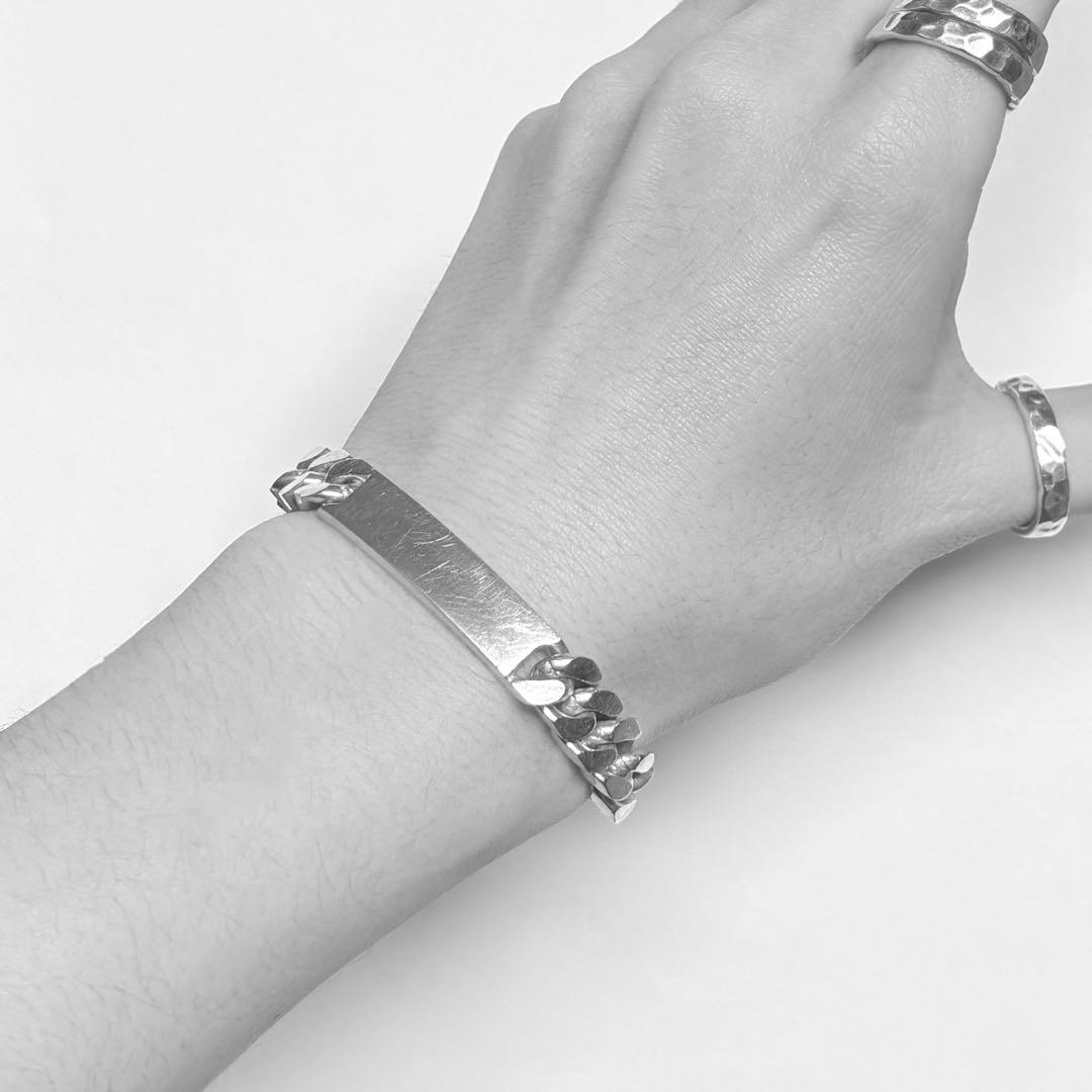 Special 60's French シルバー800 IDブレスレット 蟹刻印 - メルカリ
