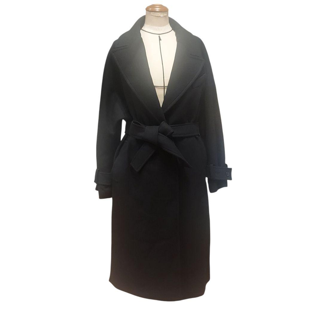 美品✨ZARA×MANTECO ウールロングコート L 黒 ベルト - メルカリ