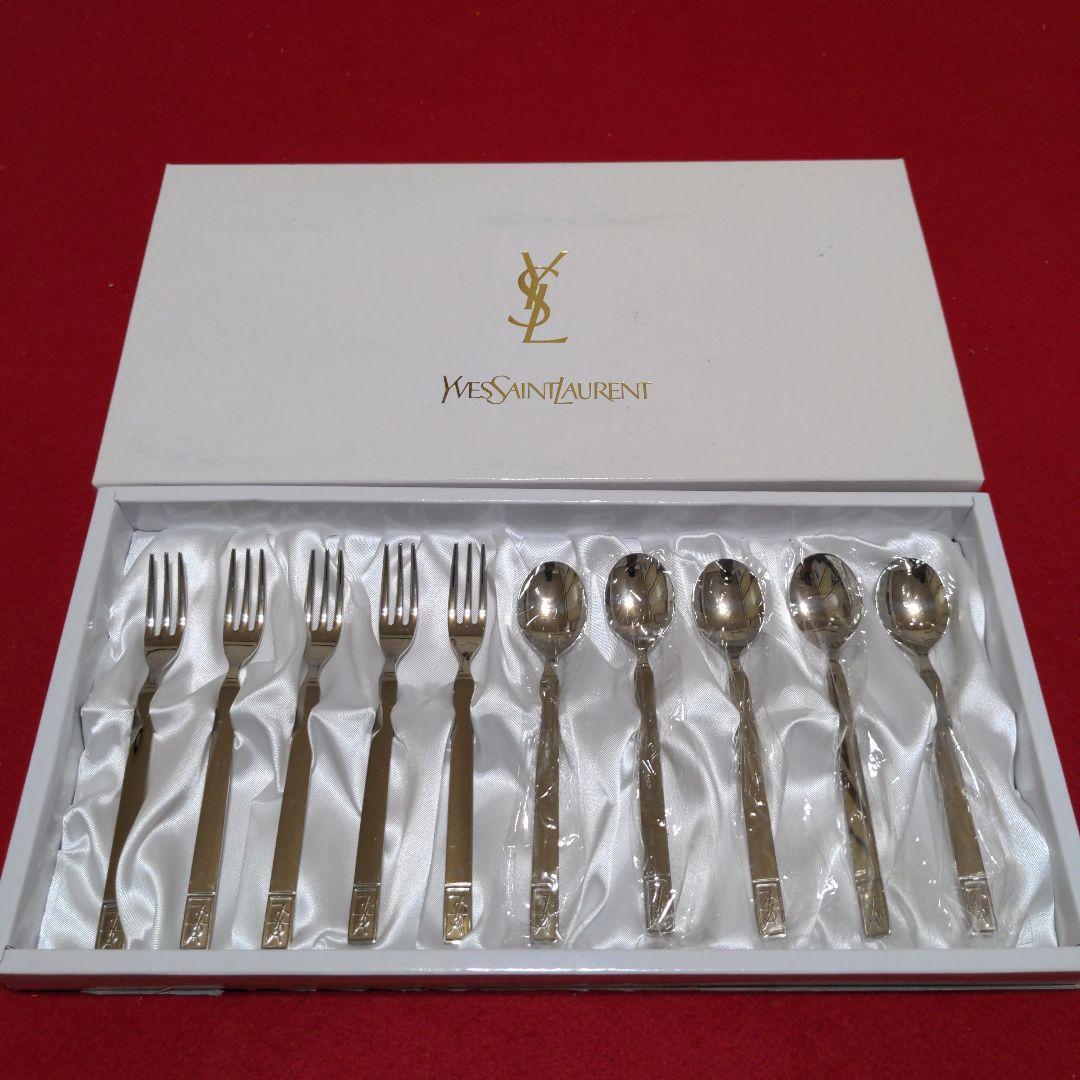 イブサンローラン カトラリーセット コーヒースプーン 姫フォーク各5