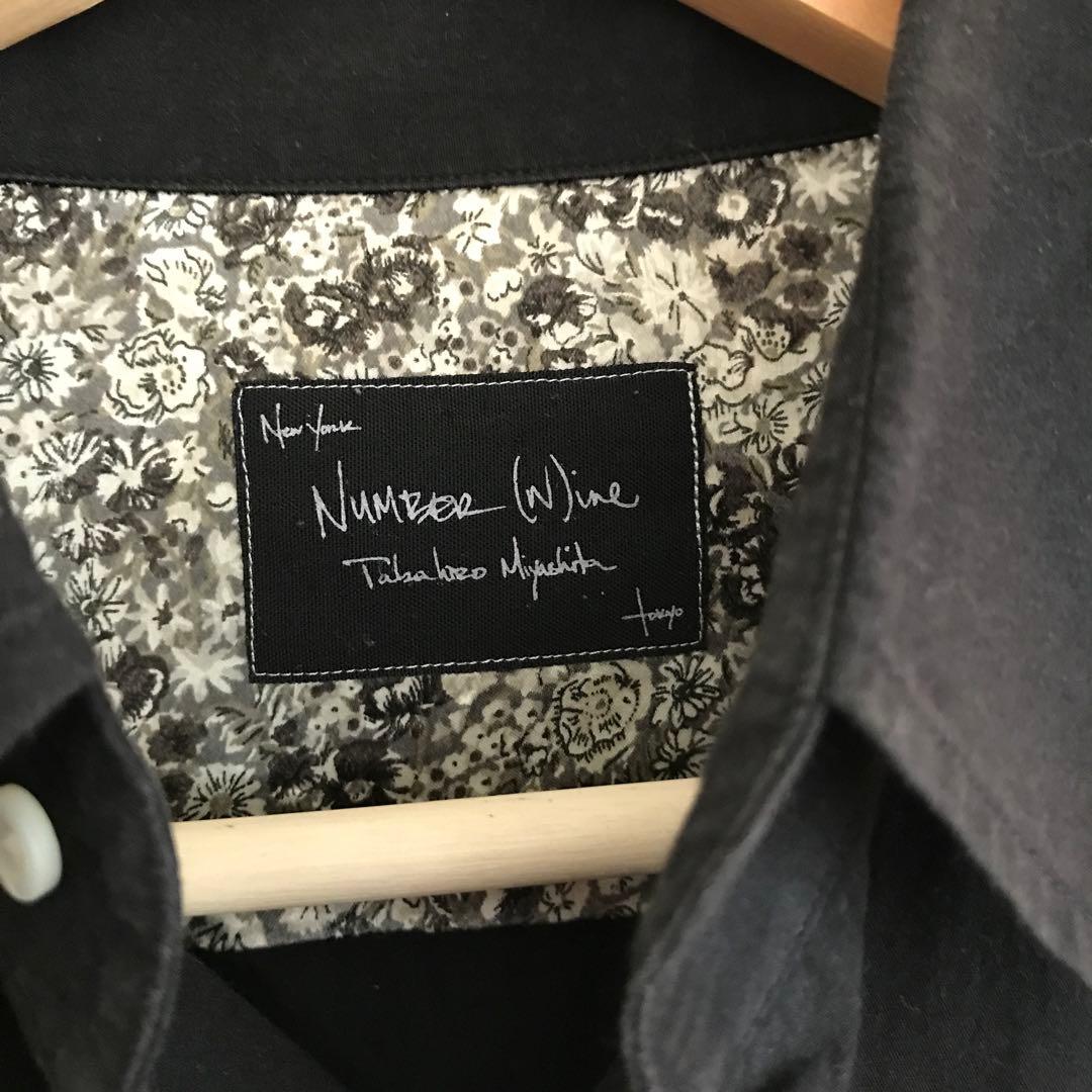 ナンバーナイン03カート期 裏地リバティーブラックシャツ サイズ2