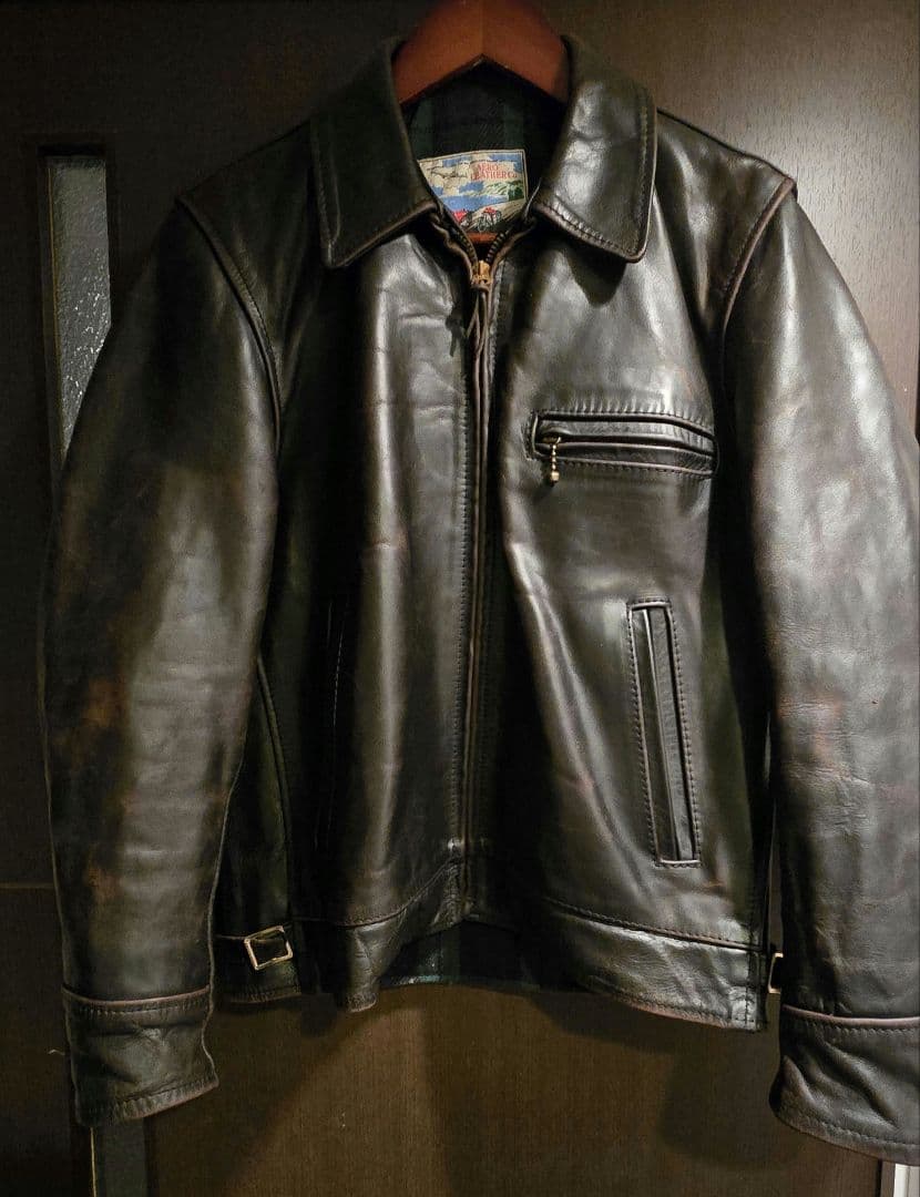 AERO LEATHER HIGHWAYMAN 馬革 茶芯 90s前期 茶芯AERO LEATHER HIGHWAYMAN 馬革 90s前期 - メルカリ