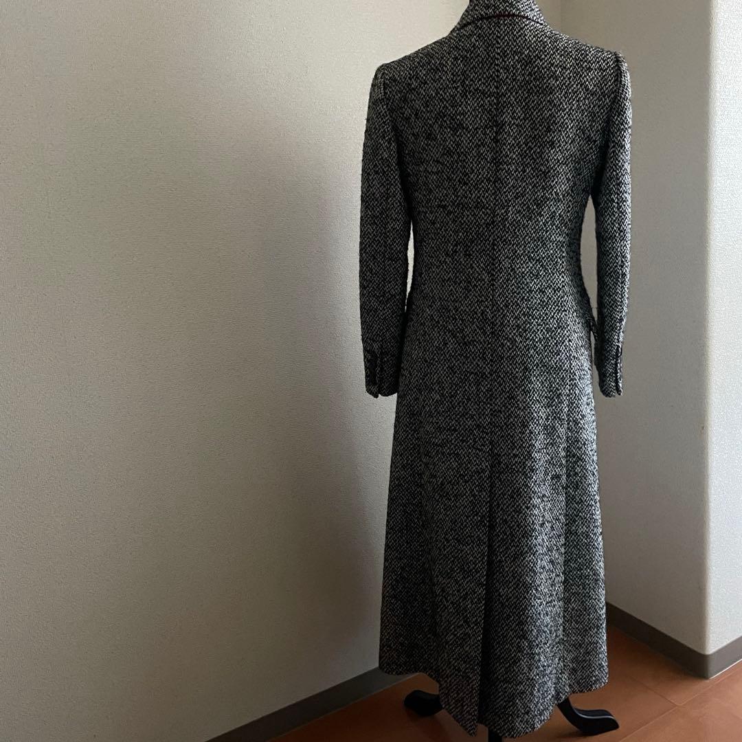 MAX&Co. ツィードダブルブレスト ロングチェスターコート 40 - メルカリ