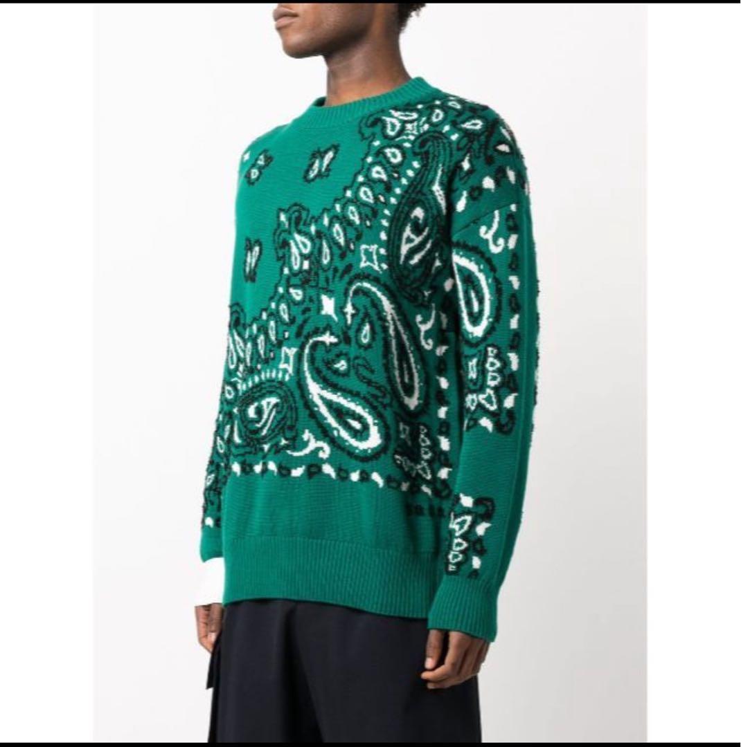 キムタク着用 sacai ペイズリーニット - メルカリ