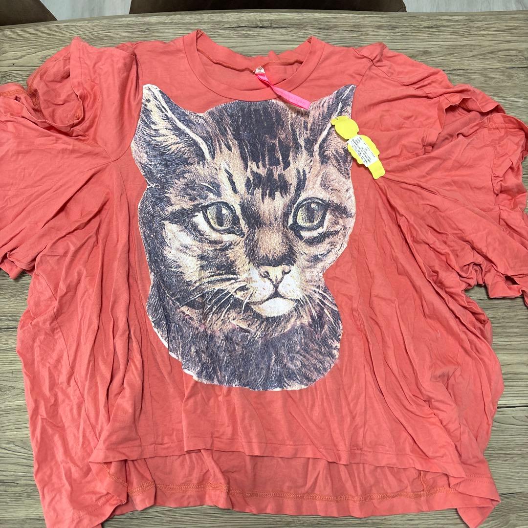 あちゃちゅむ ムチャチャ ネコプリントトップス - メルカリ