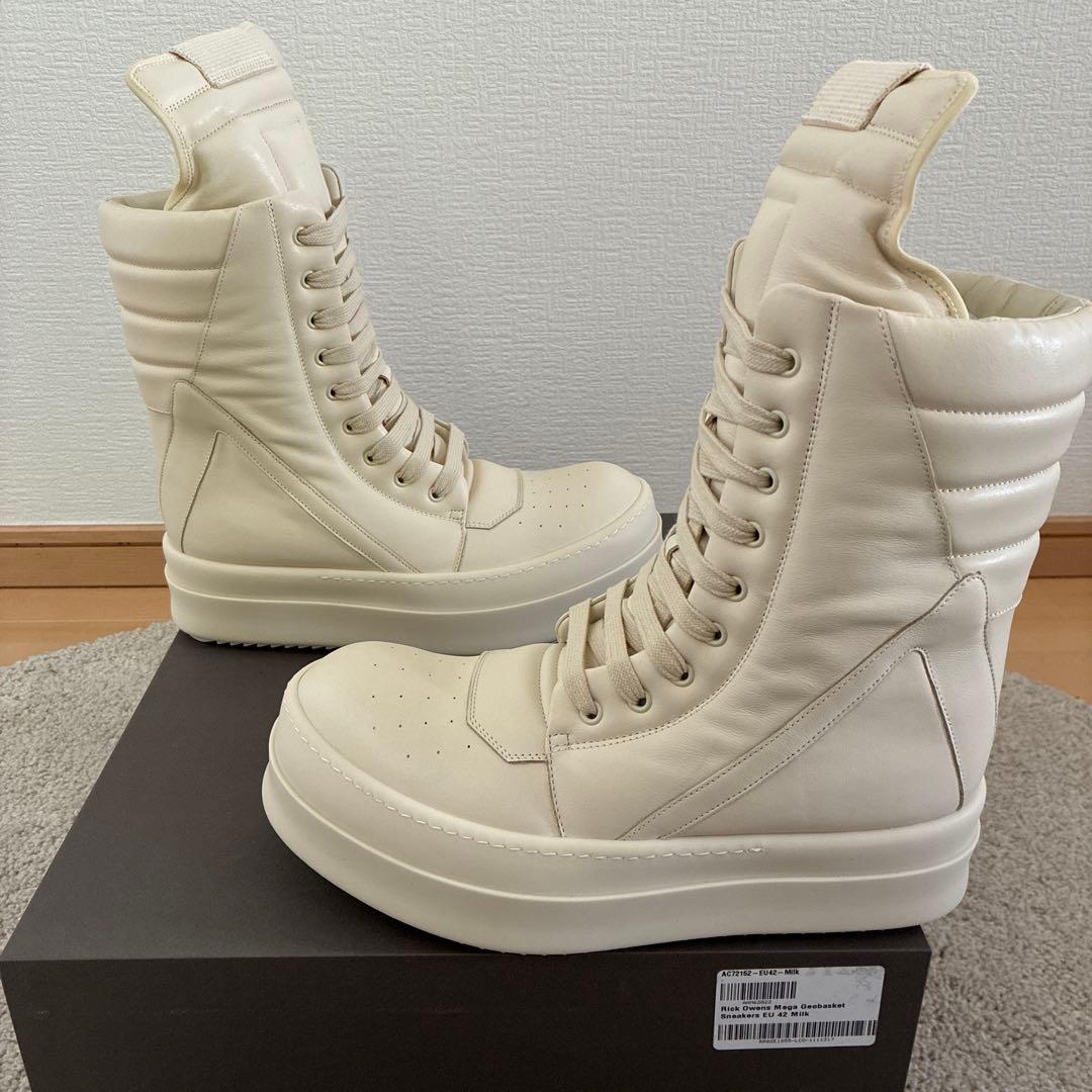 Rick Owens Mega Geobasket milk メガジオバスケット - メルカリ