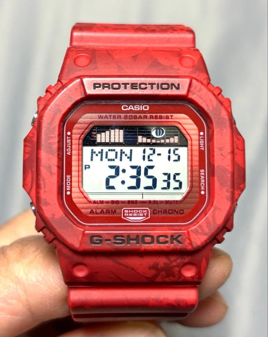 G-SHOCK GLX 5600F-4JF タイドグラフ腕時計 レッド GLX-5600F-4JFサポートページ | CASIO