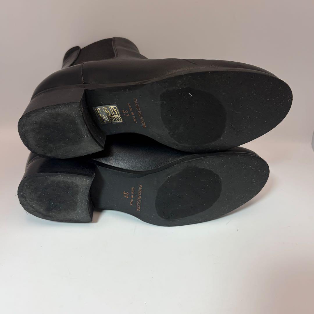 えいふりファビオルスコーニ サイドゴアブーツ 黒 37 23.5cm