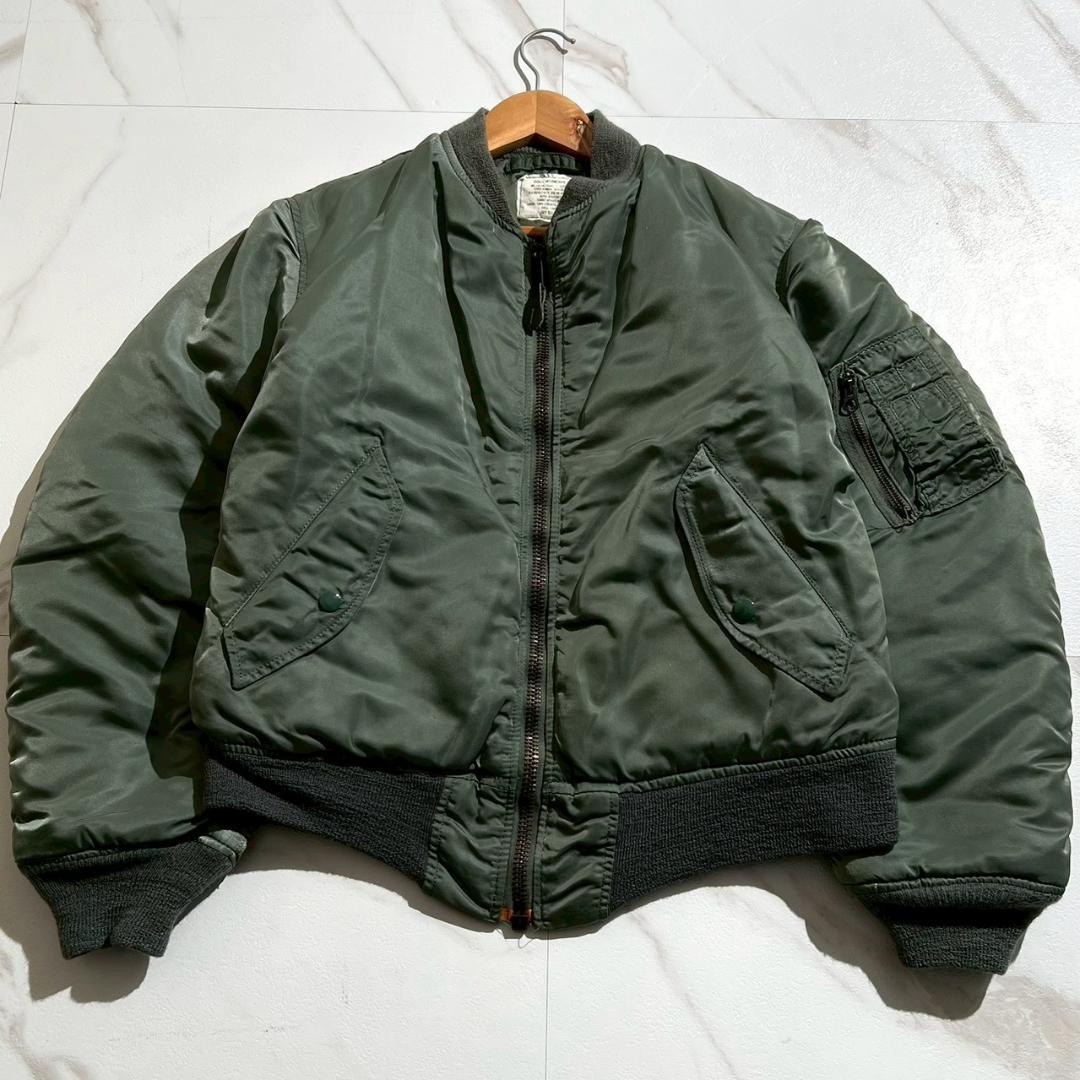 80s 米軍実物 ALPHA社 MIL-J-8279G MA-1 グランドクルー - メルカリ