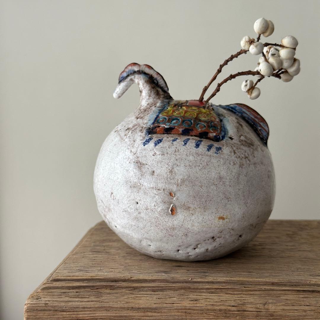 vintage ヴィンテージ 陶器製 馬の花瓶 置物 アンティーク - メルカリ