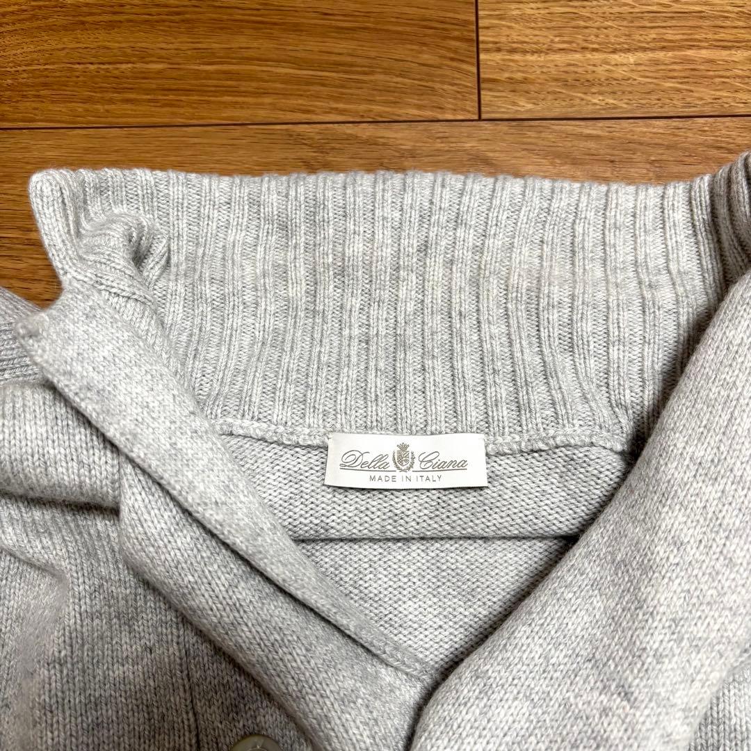 デラチアーナ 44 ライトグレーウール カシミヤ ダブルブレスト