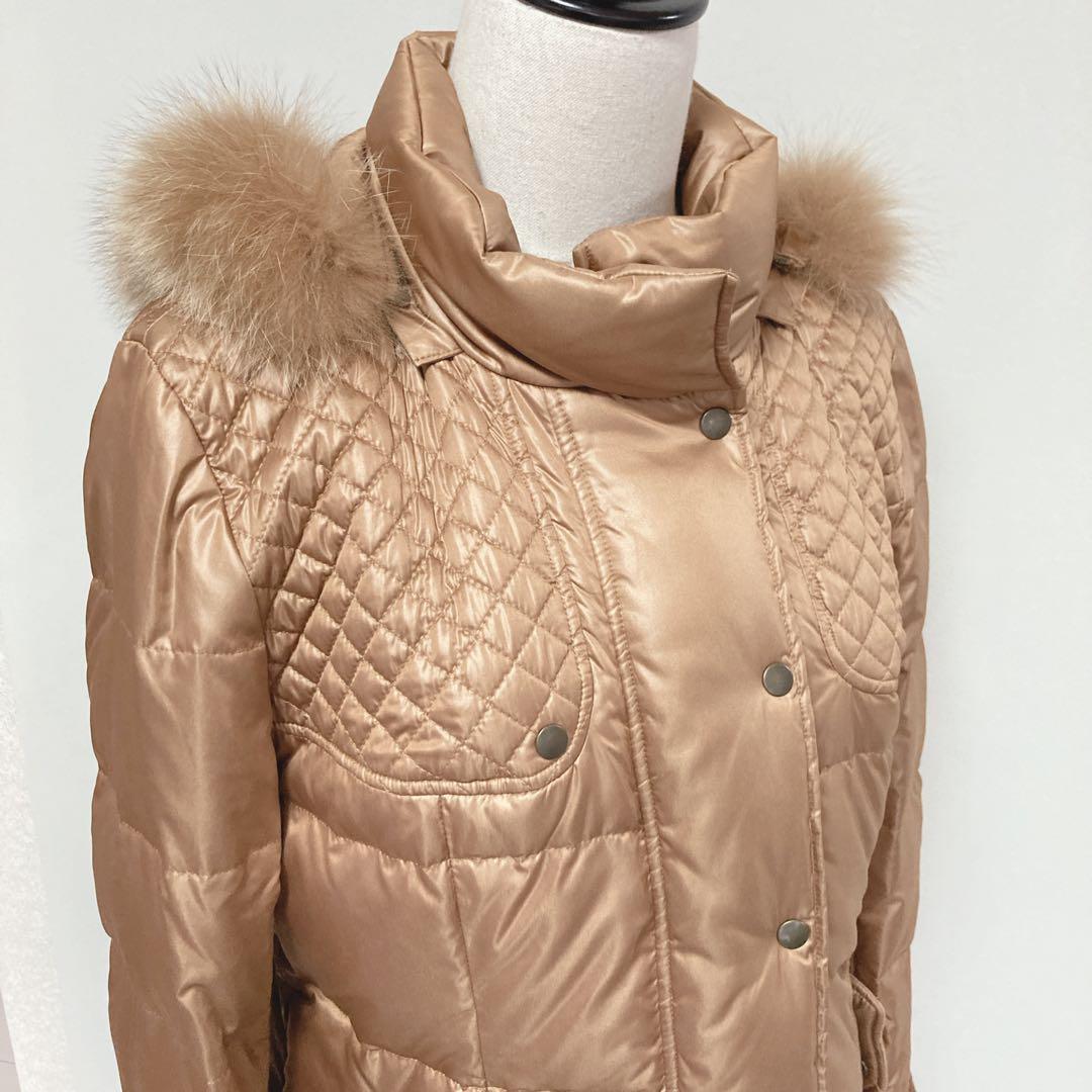 希少美品】レリアン ブラウンゴールド ダウンジャケット フォックス