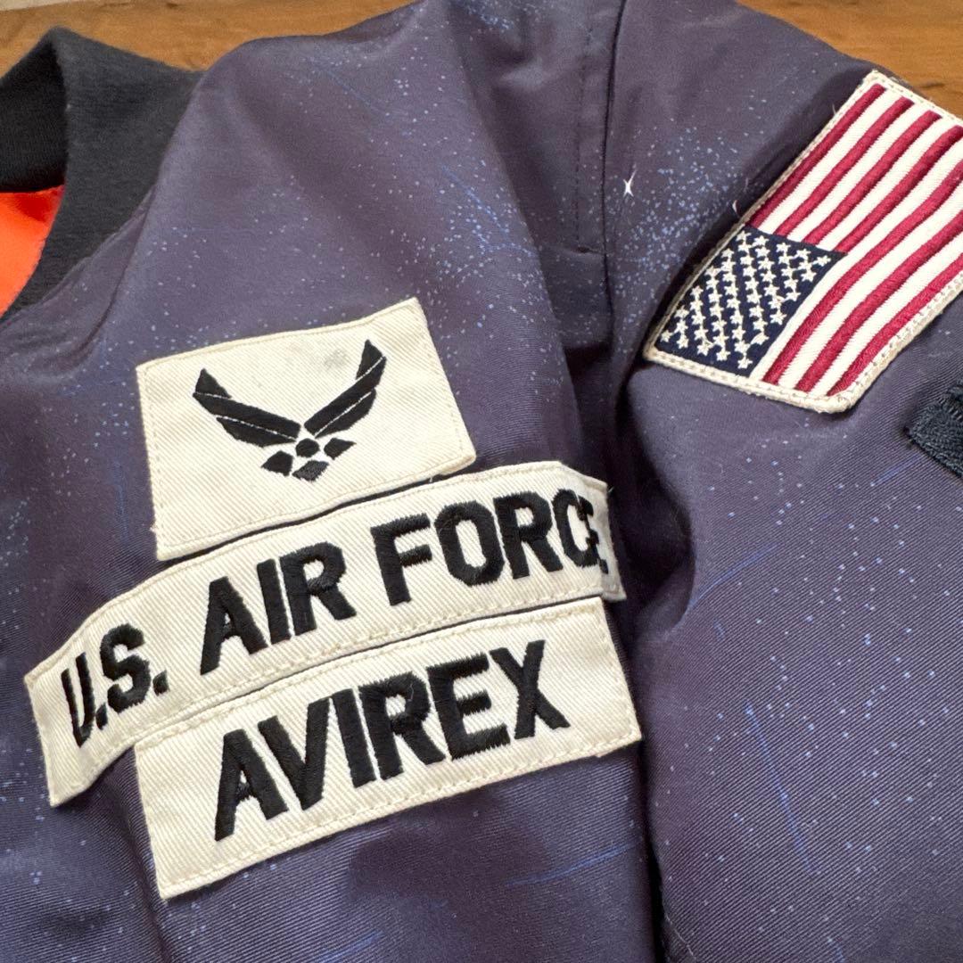 極美品 リバーシブル 背面ゴツ刺繍】AVIREX MA-1 スペースコマンド