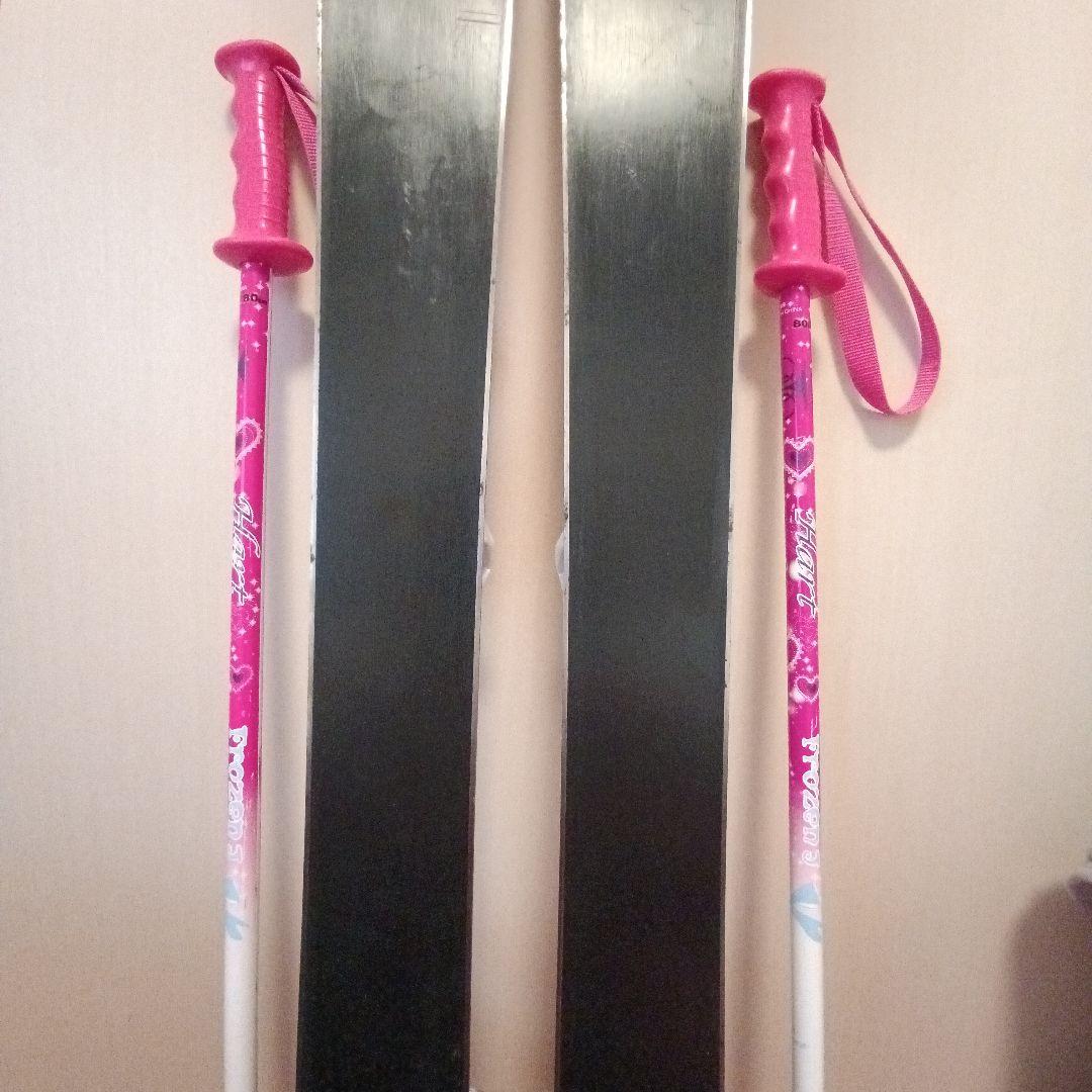 KAZAMA106cm☆ブーツ20−21.5cm☆ストック ジュニアスキー