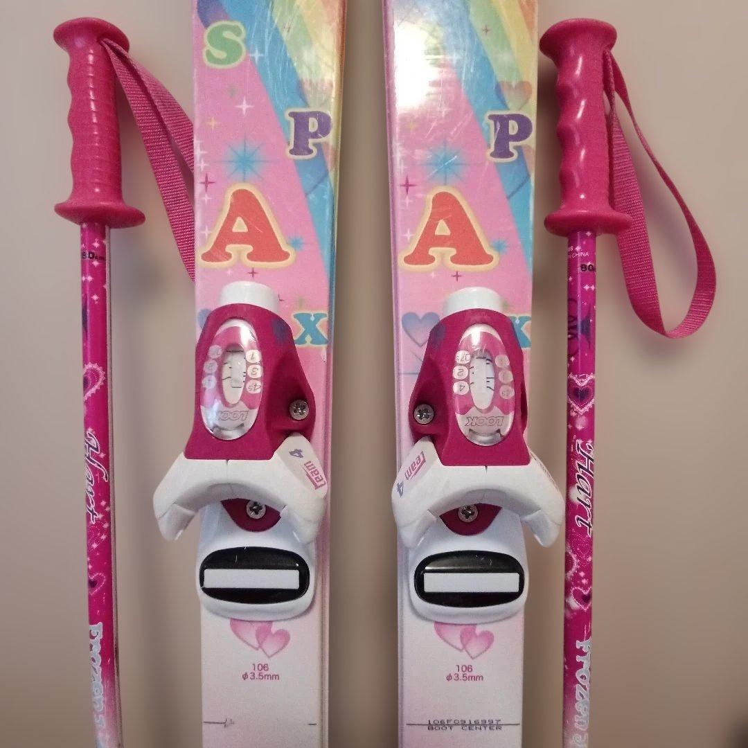 KAZAMA106cm☆ブーツ20−21.5cm☆ストック ジュニアスキー