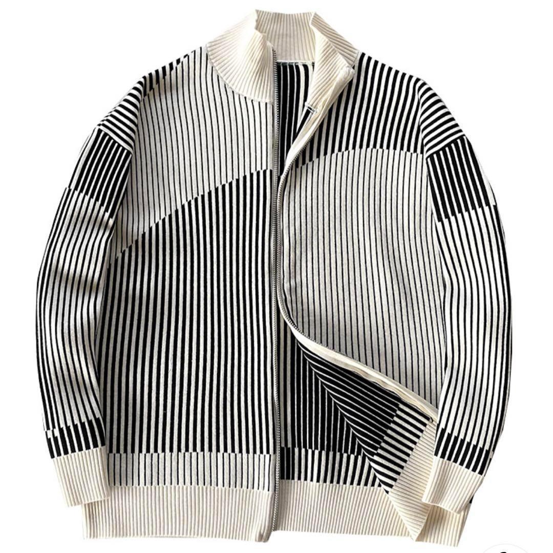 ストライプ ニットカーディガン H&M zara SnowMan 目黒蓮 めめ - メルカリ