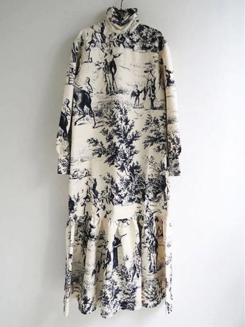 ワンピース JOHN french scenic prhnted dress JOHN French Scenic Printed Dress