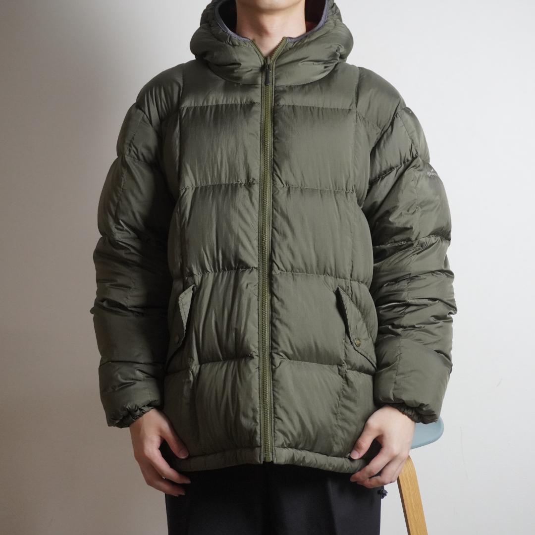 Eddie Bauer リバーシブルダウンジャケット オレンジカーキ/YW55