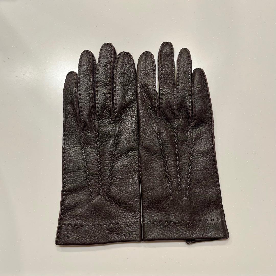 DENTS デンツ 革手袋 手縫い ディアスキン 茶（BARK）美品 6.5 - メルカリ