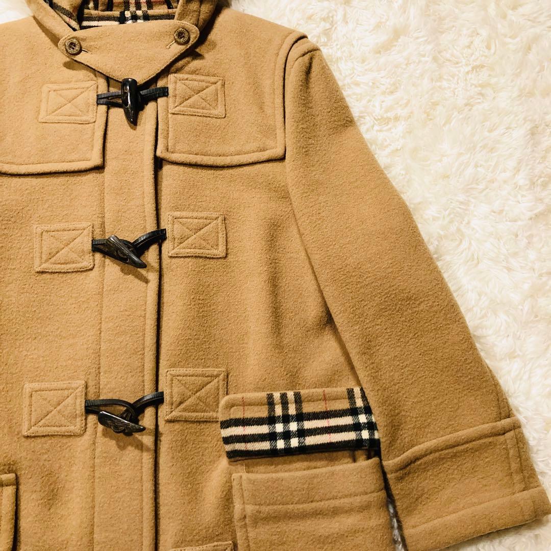 希少☆ Burberry バーバリー ダッフルコート ノバチェック キャメル M
