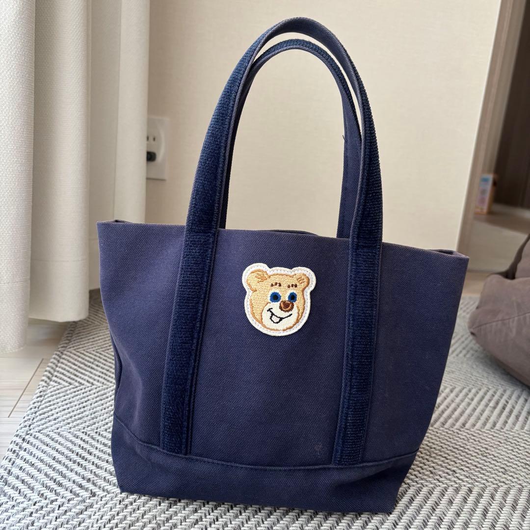 フェイラー オールドテディ ワッペントートバッグ ネイビー - メルカリ