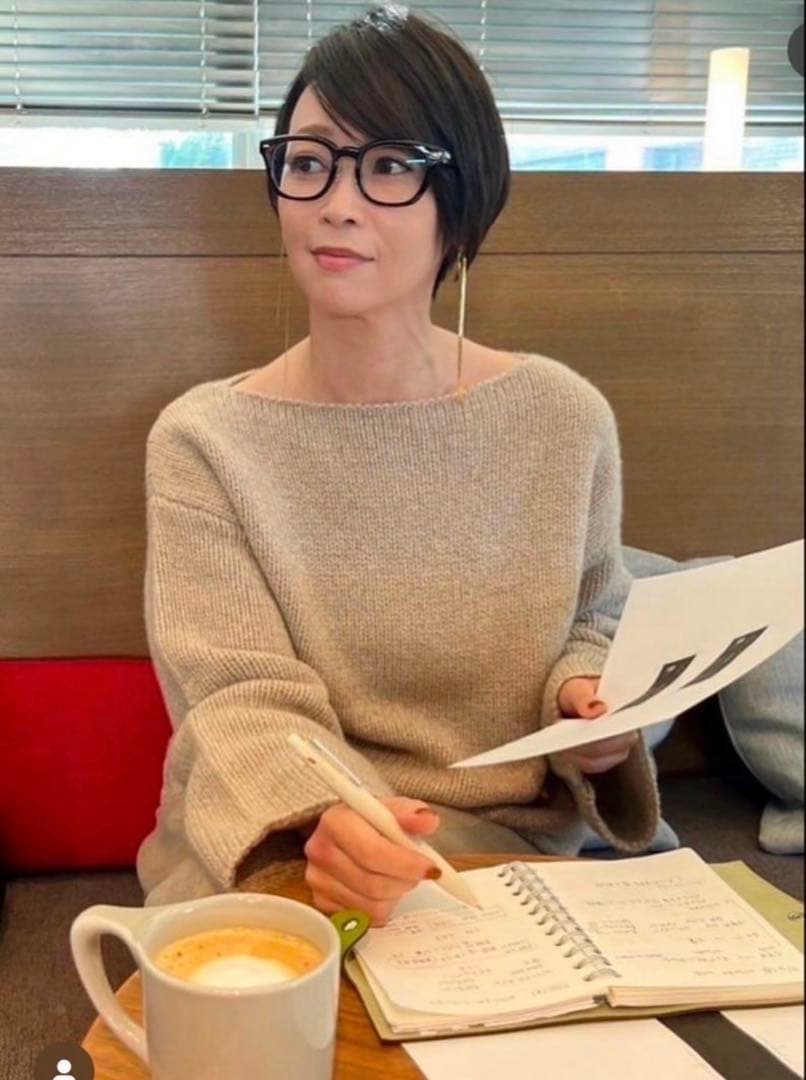 気まぐれSALE】conte コンテ 辺見えみり ミックスボートネックニット