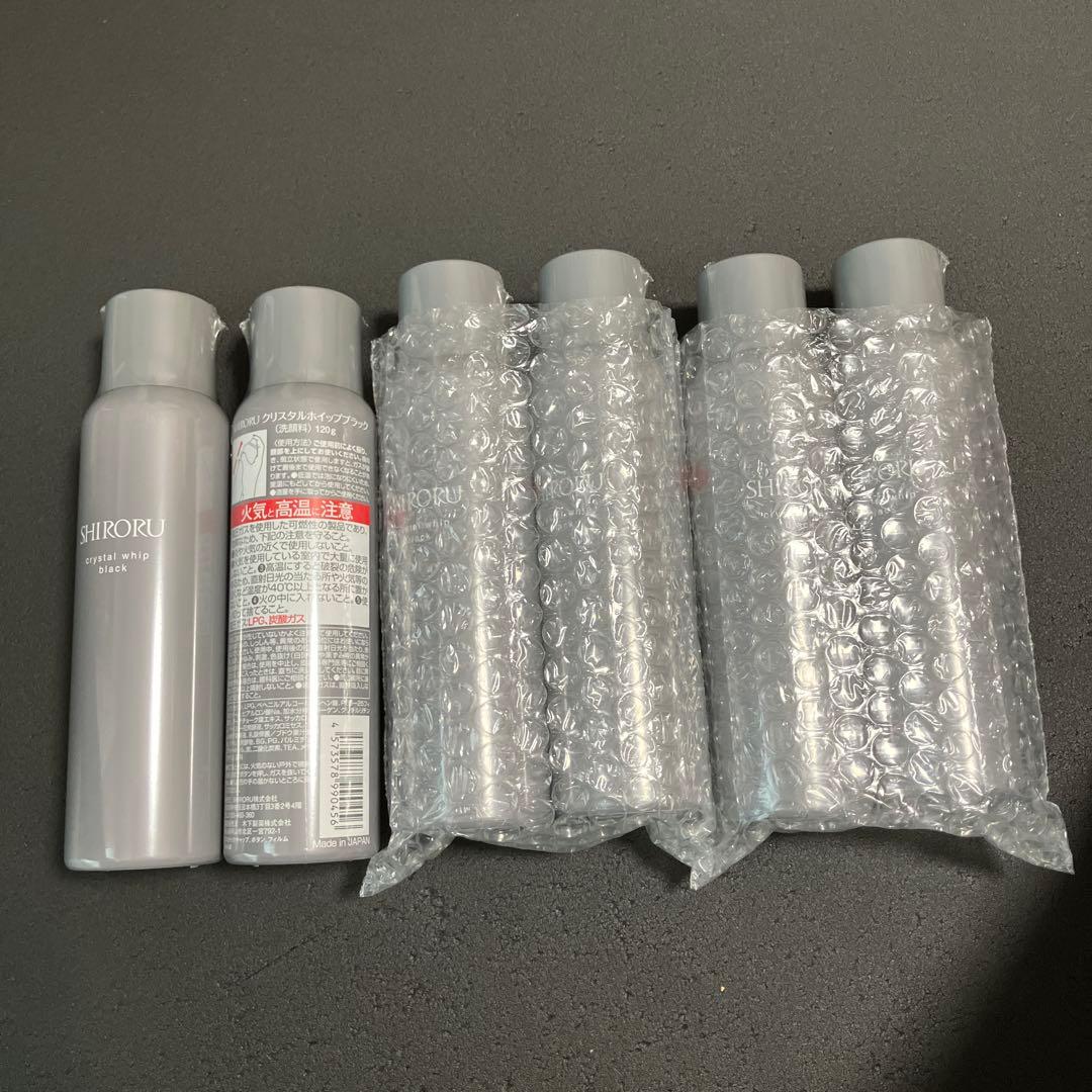 【6本】SHIRORU クリスタルホイップブラック 120g クリスタルホイップ ブラック / SHIRORU(洗顔フォーム, スキンケア