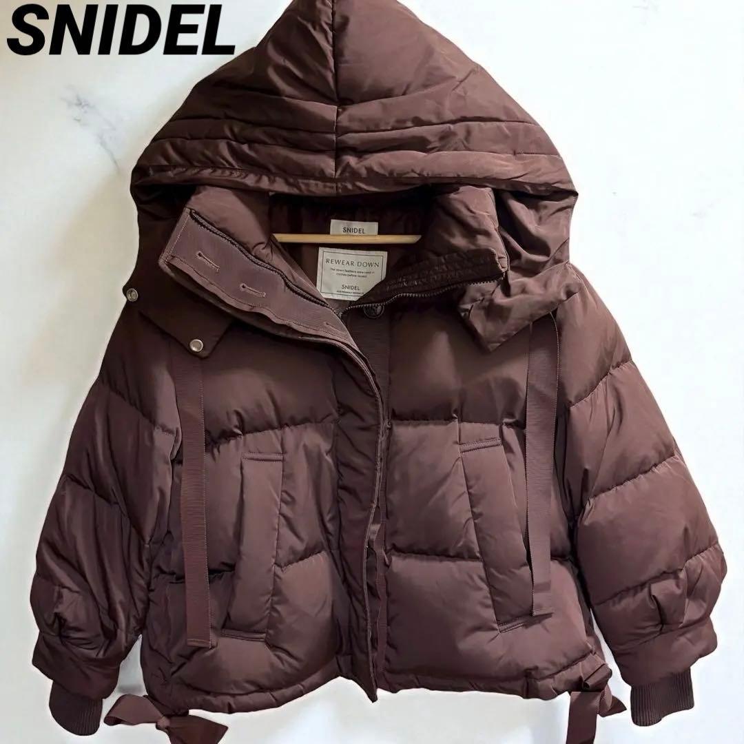 美品 SNIDEL スナイデル REWEAR DOWN フード ダウンジャケット - メルカリ