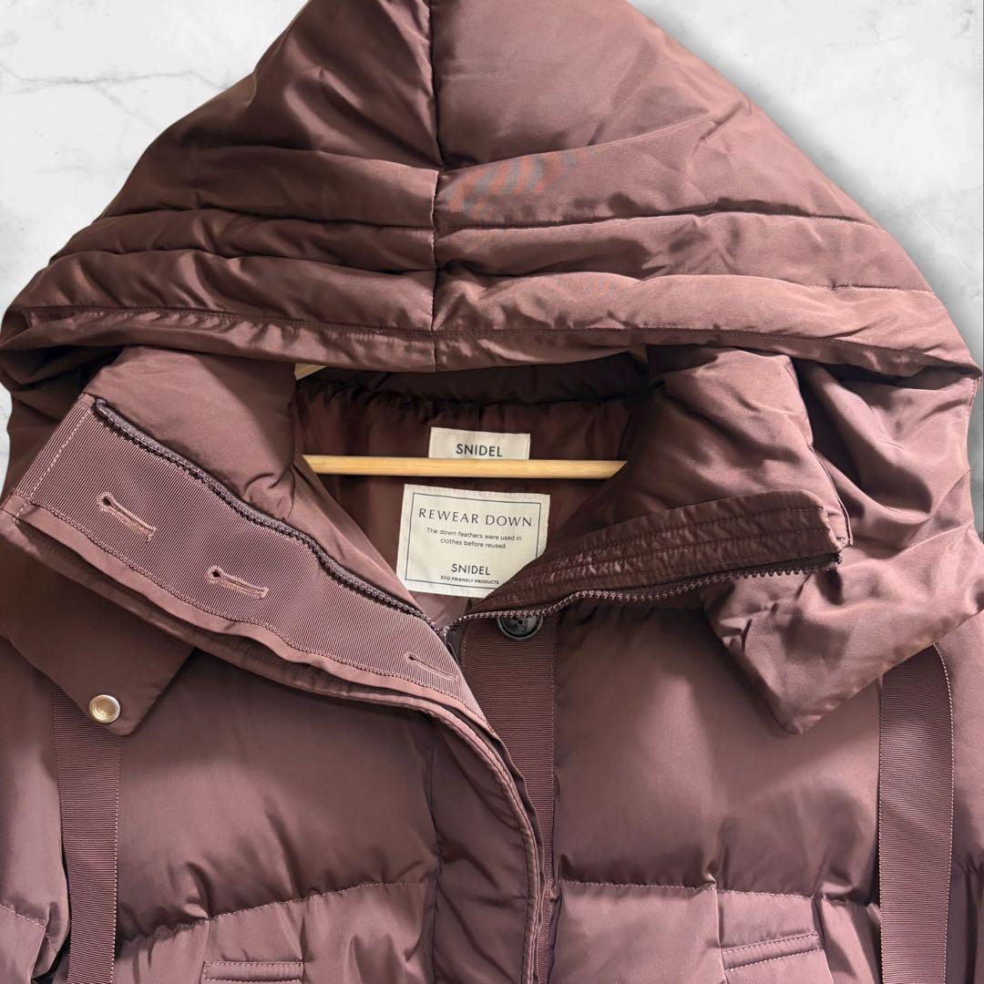美品 SNIDEL スナイデル REWEAR DOWN フード ダウンジャケット - メルカリ