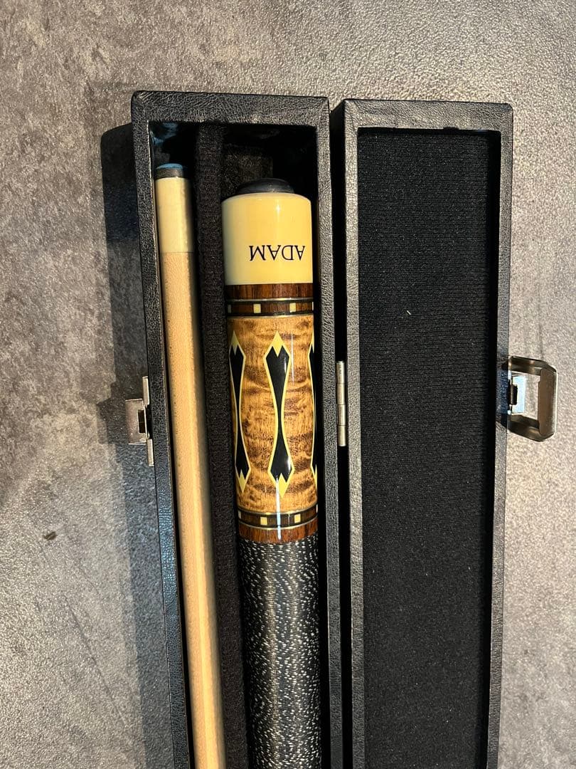 アダム　ビリヤードキュー　ケース付き アダム キューケース 2x3-117 ブラック 2B3S （バット2本シャフト3本収納)