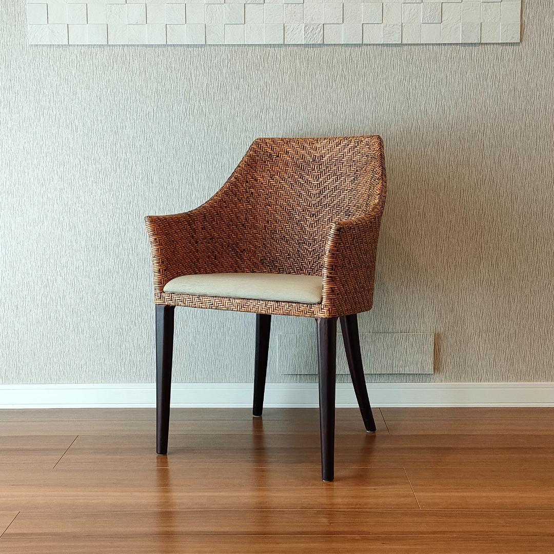 〈美品〉ラタン　アームチェア　ダイニングチェア　アジアン 楽天市場】【SALE期間限定10%OFF】 ラタンチェア ダイニング チェア